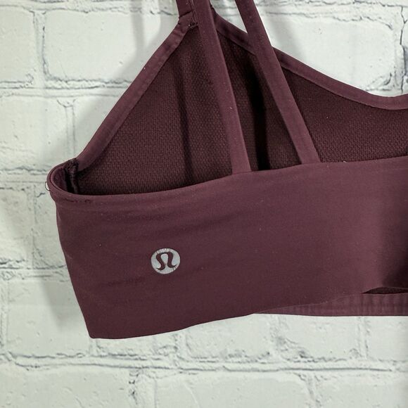 Lululemon Like a Could Bra B/C Women Size 4 Burgundy Sport Low Support Athletic - Picture 6 of 8